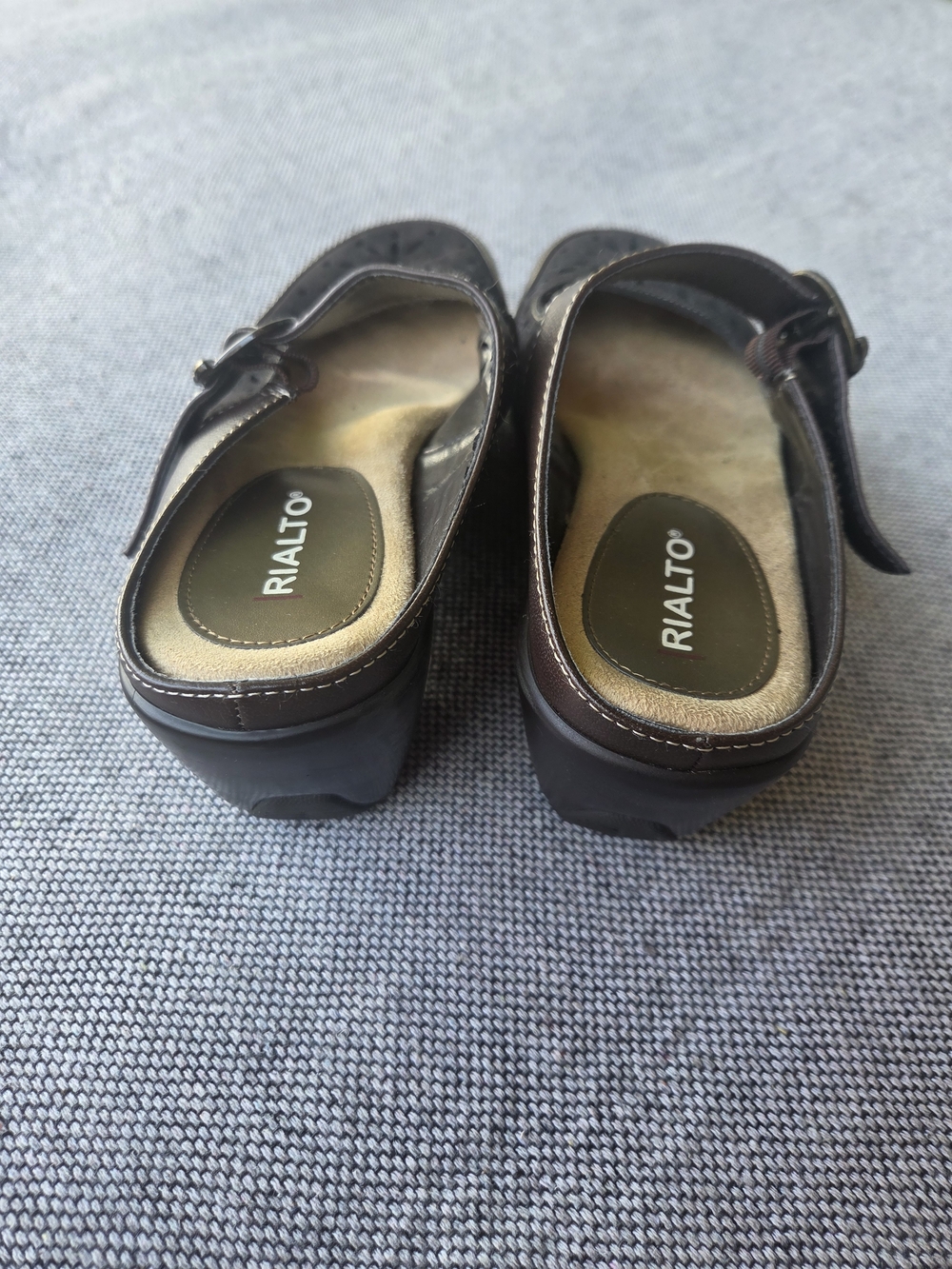 🤎 Rialto Mary Jane Comfort Clogs Cutout Shoes Size 7.5 - Picture 4 of 9